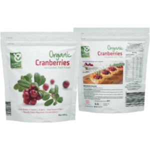 Viking Organic Cranberries. 100% Cranberries. VO8103 10x 400g (4Kg Net)