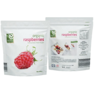 Viking Organic Raspberries. 100% Raspberries. VO8106 10x 400g (4Kg Net)