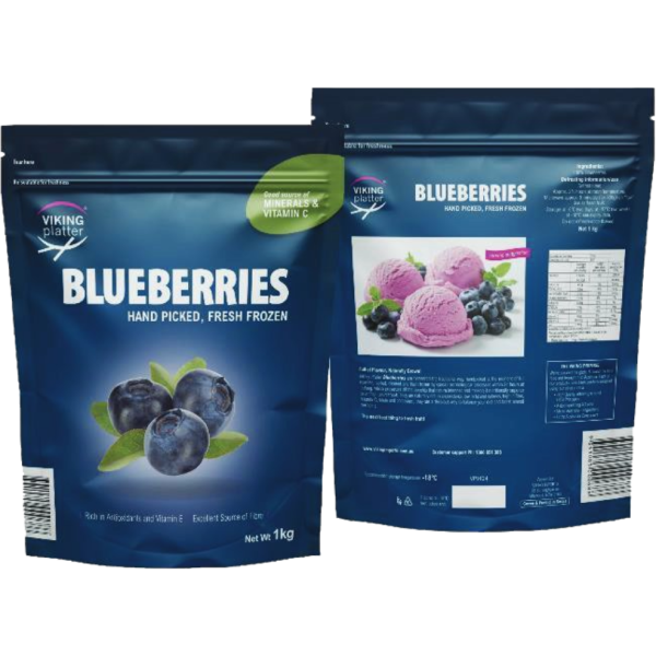 Viking Platter Blueberries. 100% Blueberries. VP9124 6x 1kg (6Kg Net)