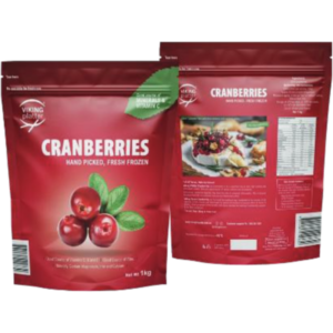 Viking Platter Cranberries 100% Cranberries. (ORIGIN CANADA). VP9122 6x 1kg (6Kg Net)