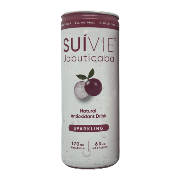 SUIVIE NATURAL ANTIOXIDANT DRINK SPARKLING 250mL An exciting infusion of the Brazilian Jabuticaba berry, Swiss organic apple and a touch of ginger, crafted with water from the Swiss Alps. Source of antioxidants. 100 % natural. Low in calories. No added sugar. No sweeteners. No preservative. SSP.250 12x 250mL (3L Net).