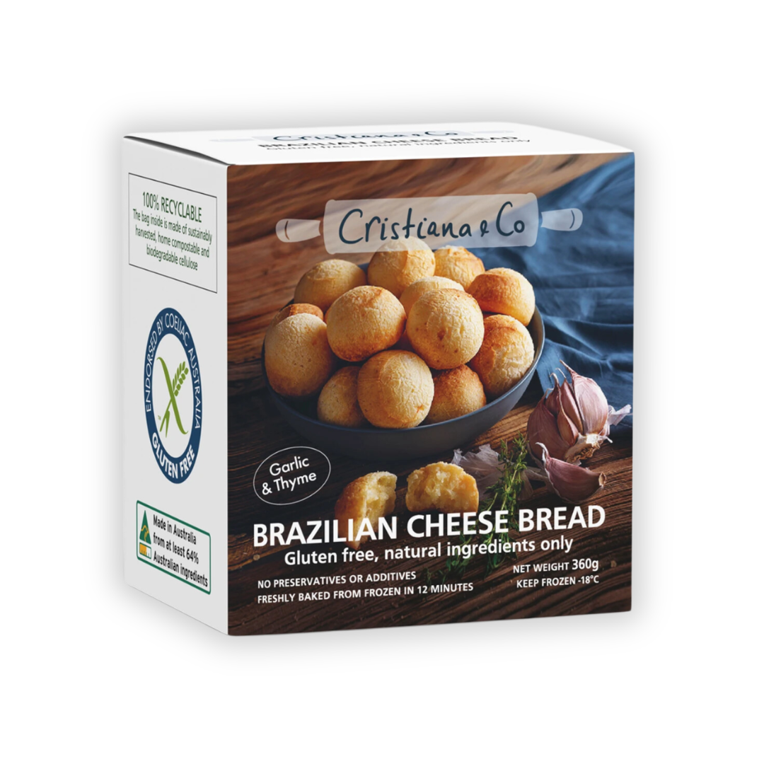 Brazilian Cheese Bread Thyme Galrlic 8x360 g (2,88 kg Net)